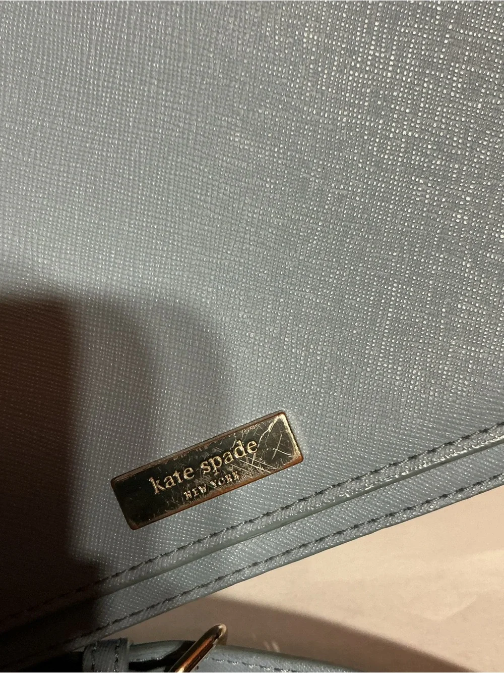kate spade light blue leather crossbody bag